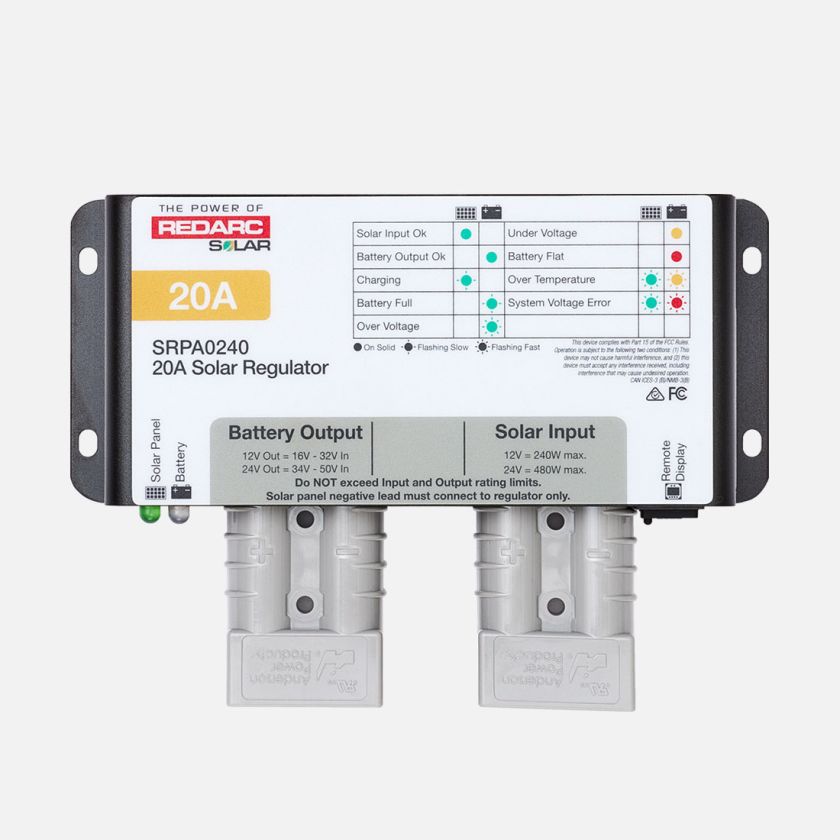 REDARC 20 AMP SOLAR REGULATOR - ANDERSON CONNECT [A]