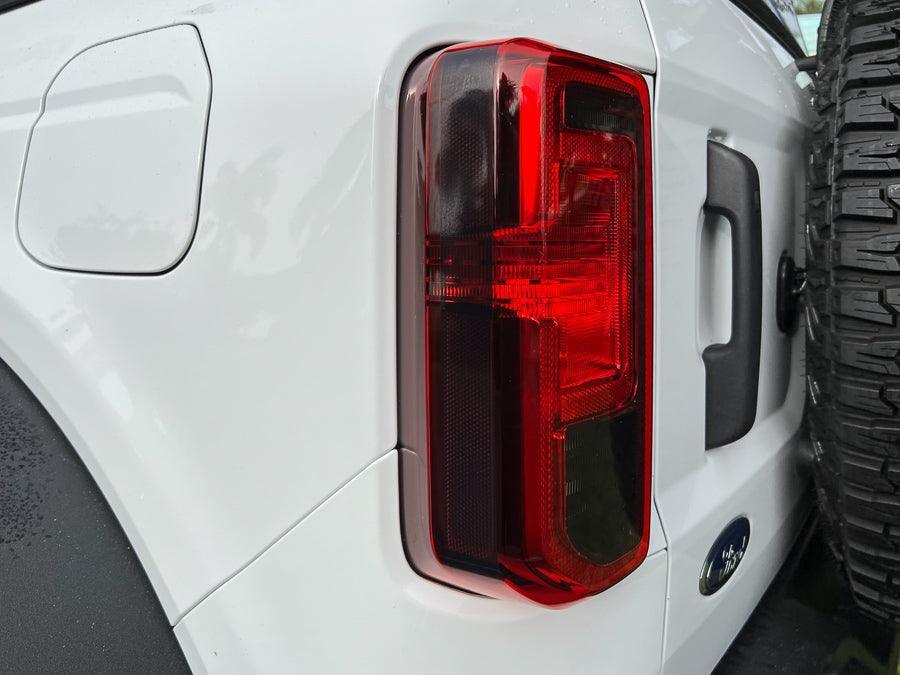 Standard Smoked Sidemarker Overlays (Front and Rear) - 2021+ Bronco (w/ Halogen Taillights)