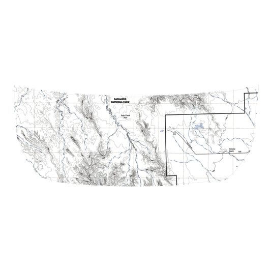 Stealth Clear Badlands Topographic Map Hood Overlay - 2021+ Bronco