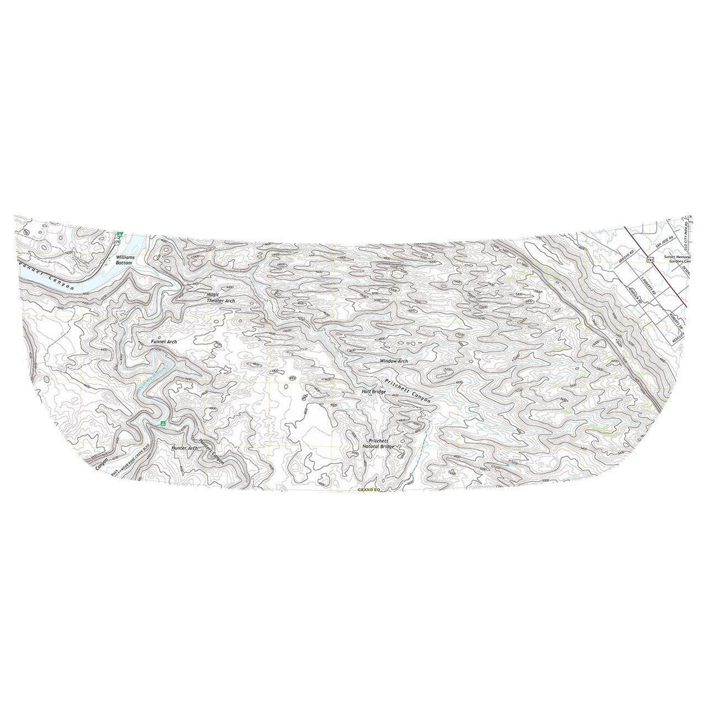 Stealth Clear Moab Topographic Map Hood Overlay - 2021+ Bronco
