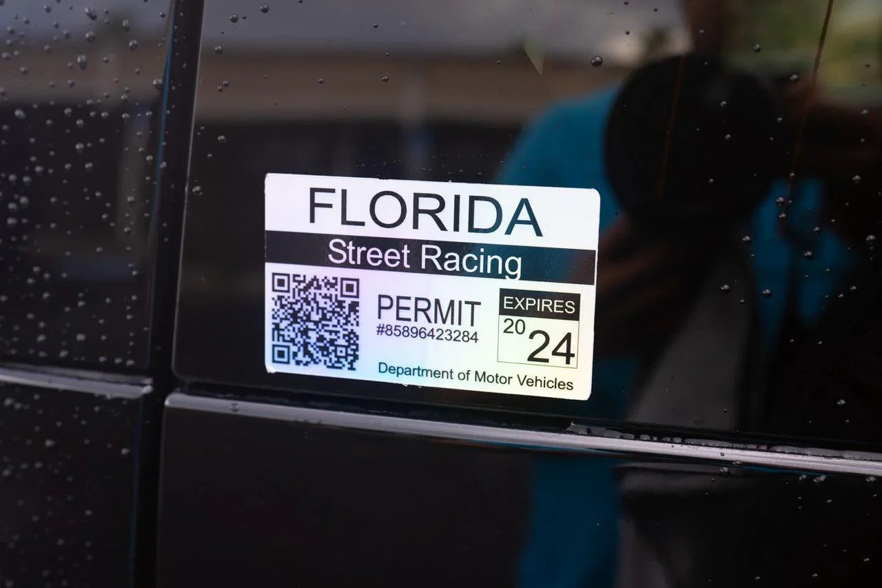 Street Racing Permit Sticker 3.5" - All States