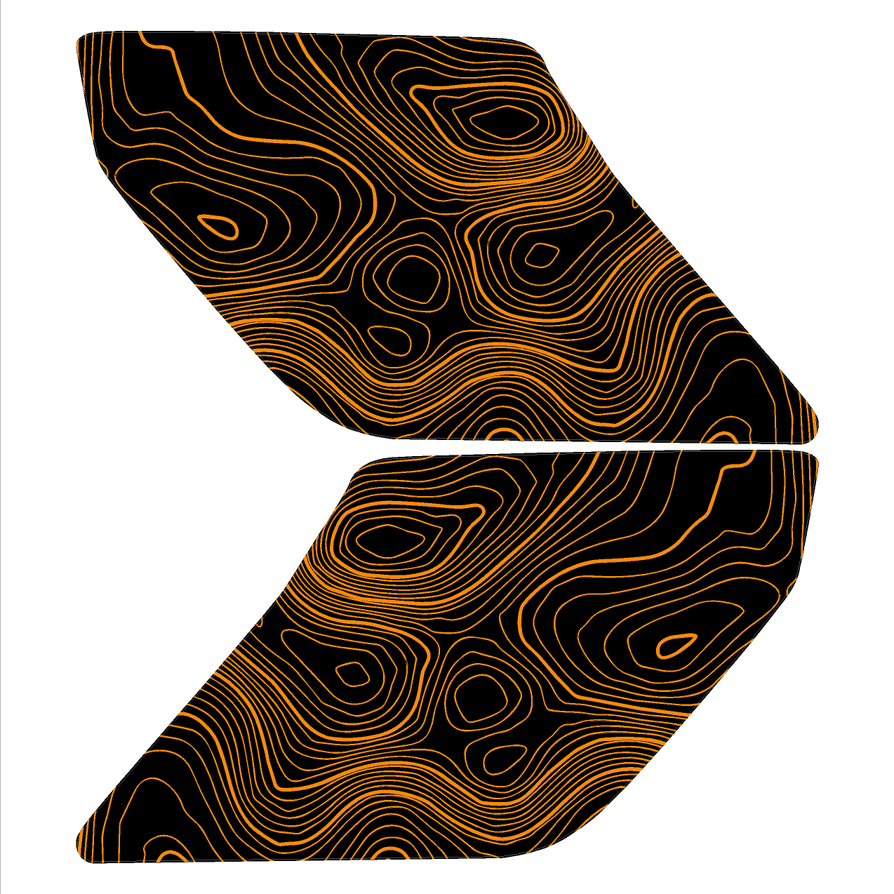 Topo Interior Door Handle Overlays - 2021+ Bronco