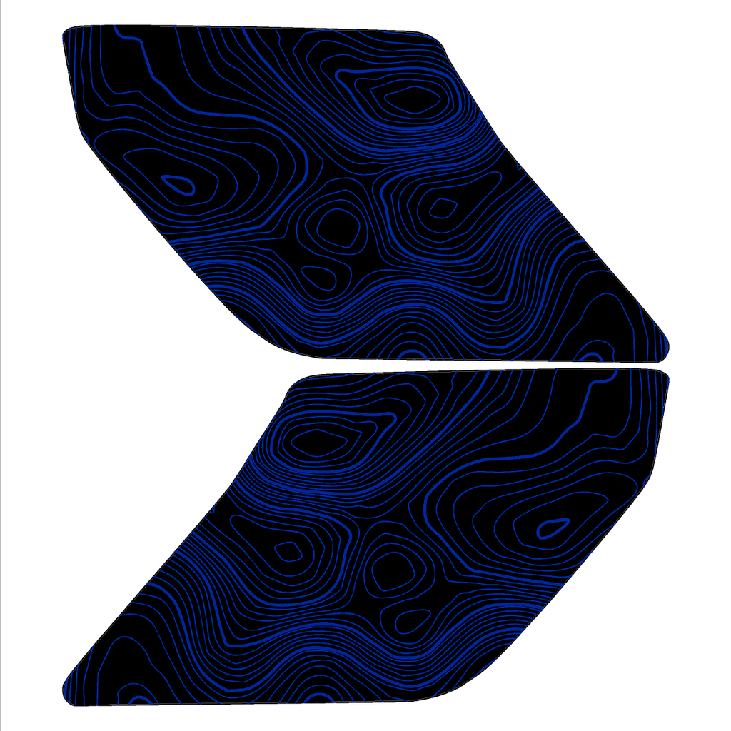 Topo Interior Sun Visor Overlays (Printed Series) - 2021+ Bronco (NO Homelink)