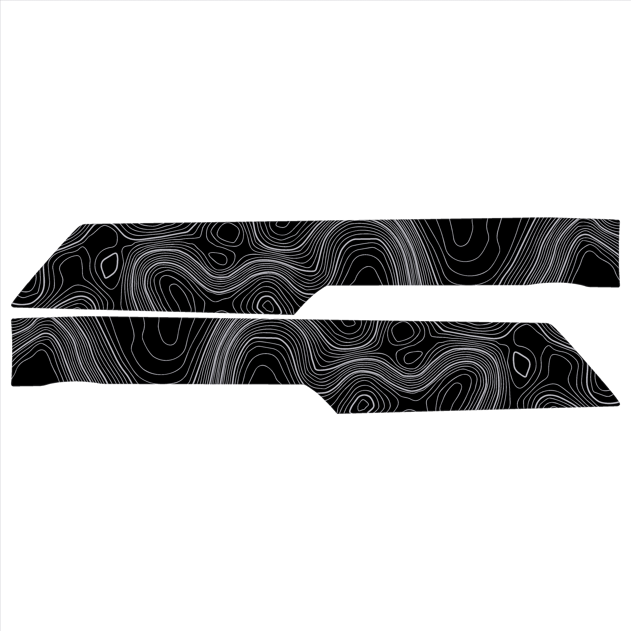 Topo Understeering Panel Overlay (Printed Series) - 2021-2022 Bronco (Type A)