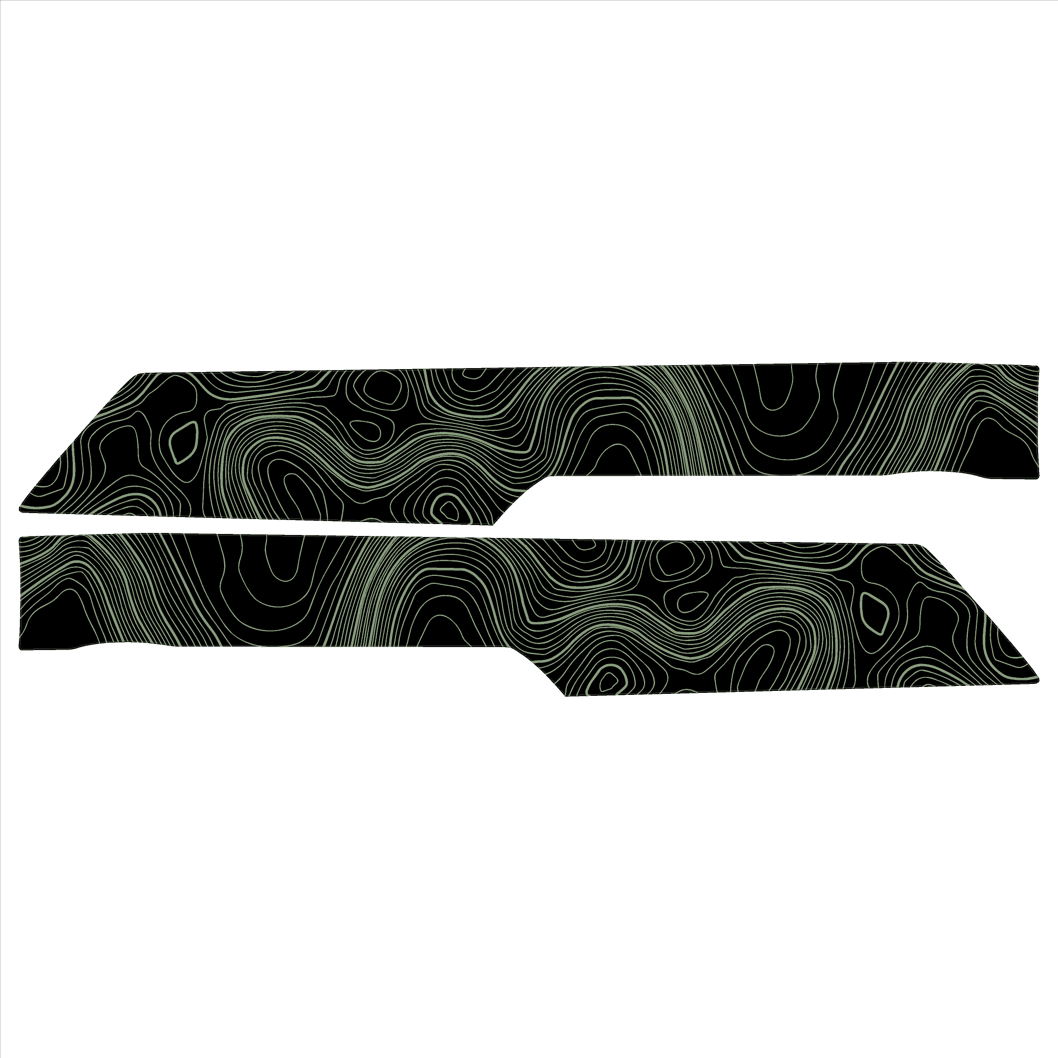 Topo Understeering Panel Overlay (Printed Series) - 2021-2022 Bronco (Type A)