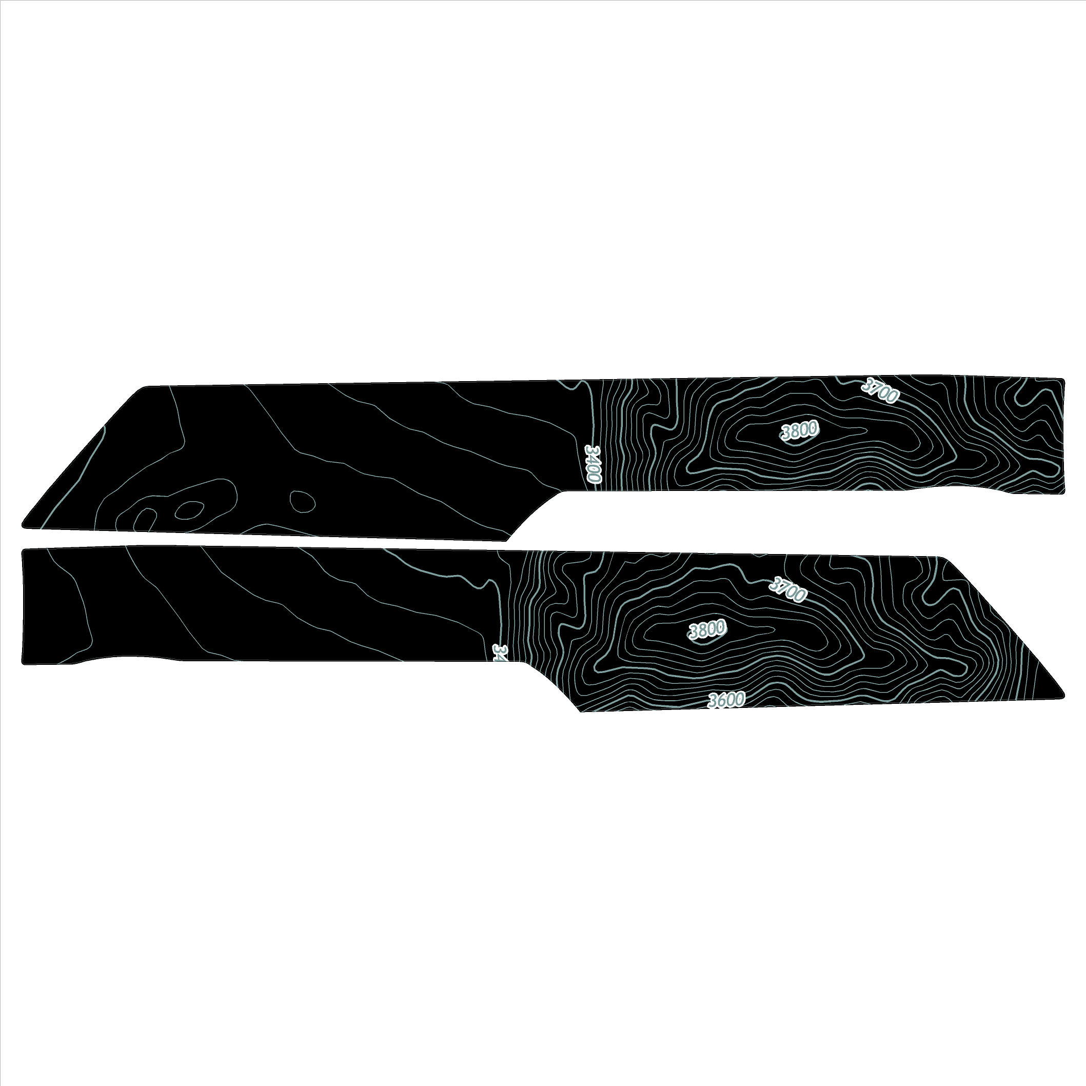 Topo Understeering Panel Overlay (Printed Series) - 2021-2022 Bronco (Type A)