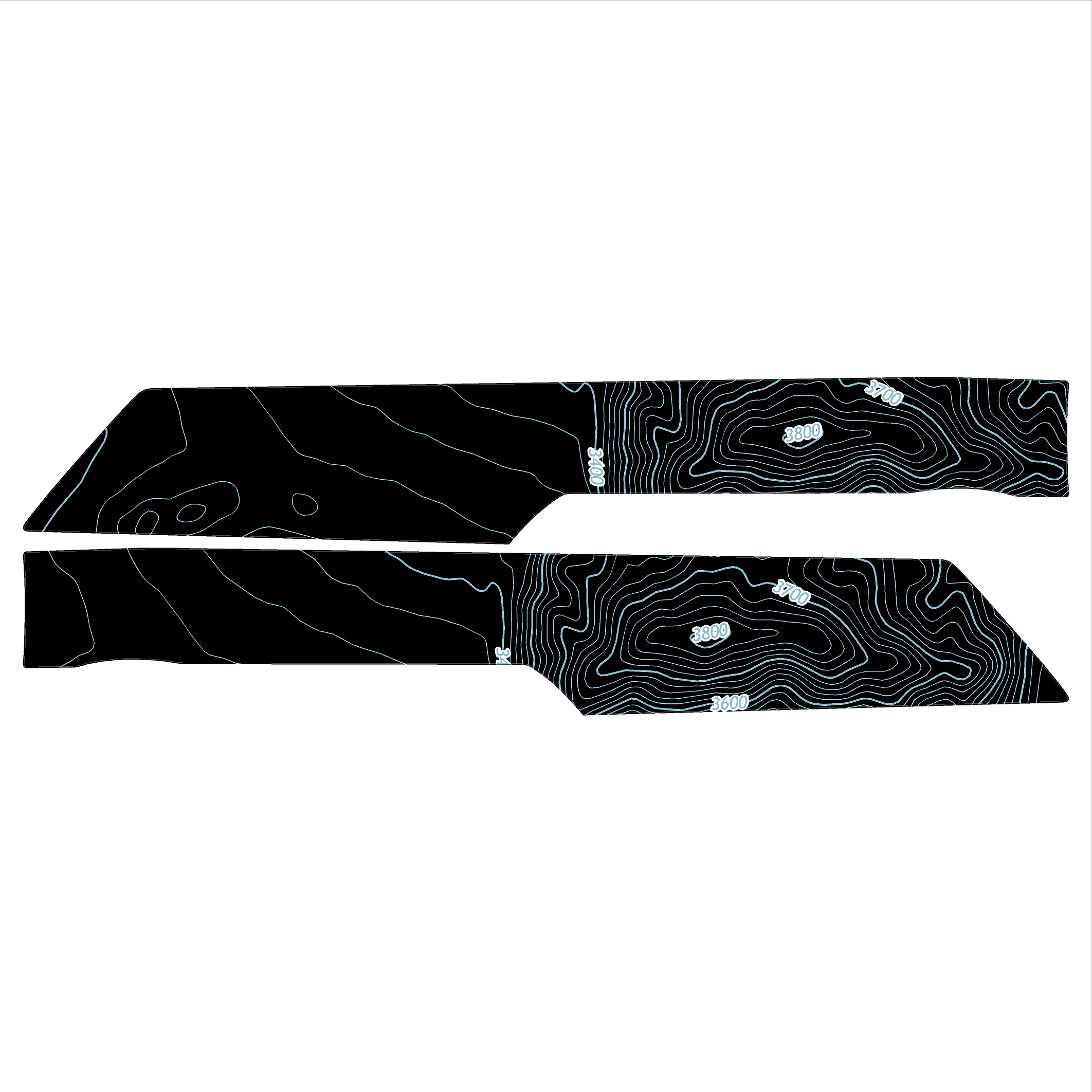 Topo Understeering Panel Overlay (Printed Series) - 2021-2022 Bronco (Type A)