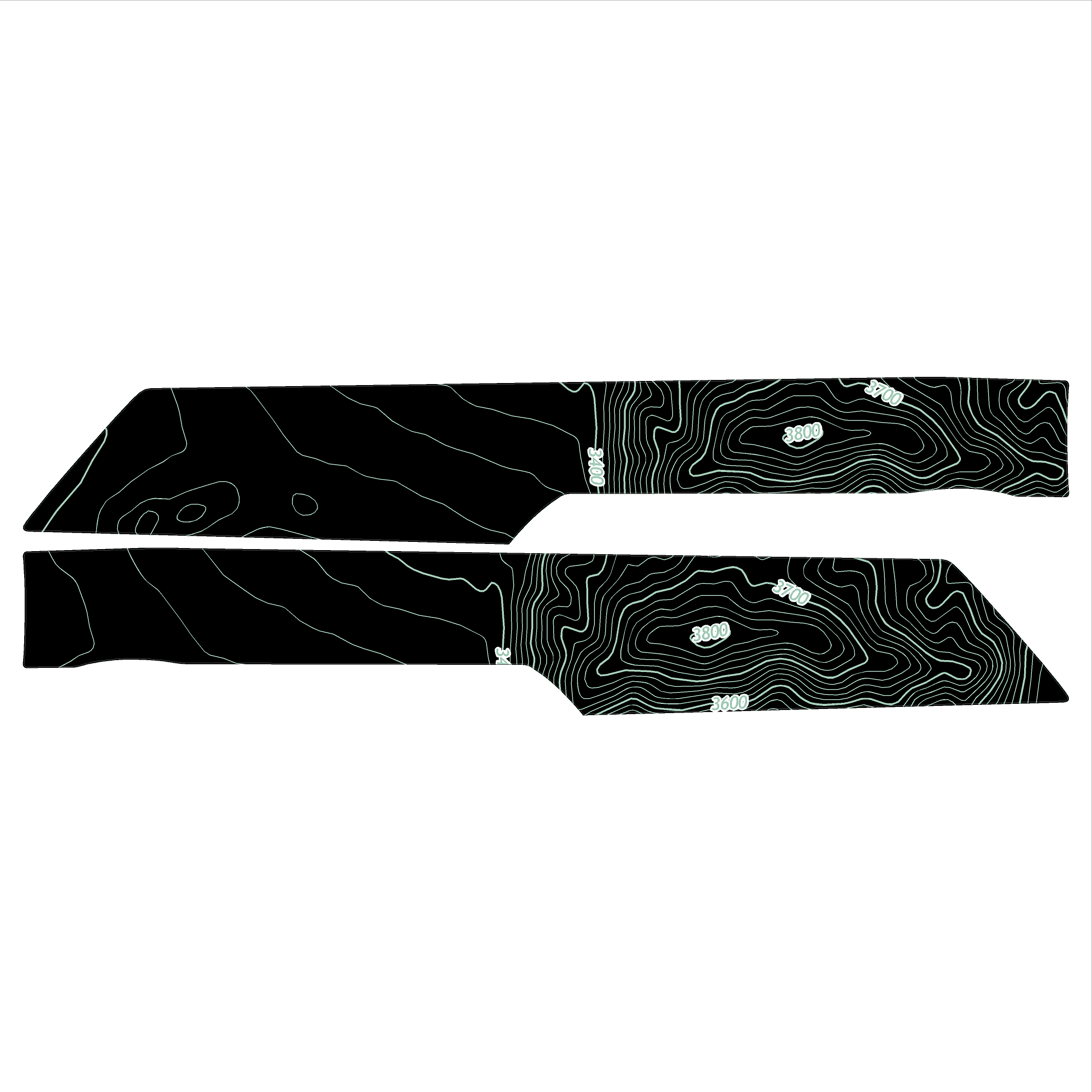 Topo Understeering Panel Overlay (Printed Series) - 2021-2022 Bronco (Type A)