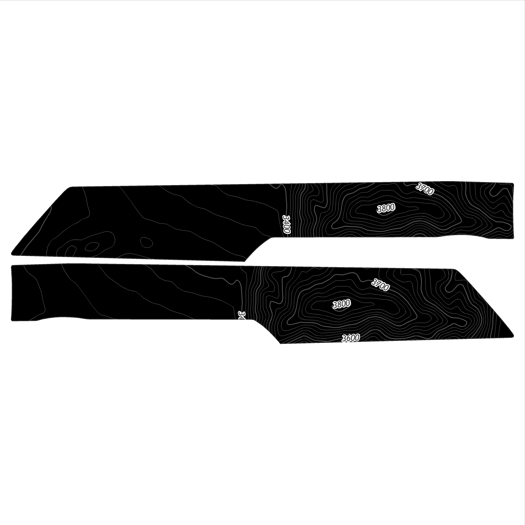 Topo Understeering Panel Overlay (Printed Series) - 2023+ Bronco (Type B)