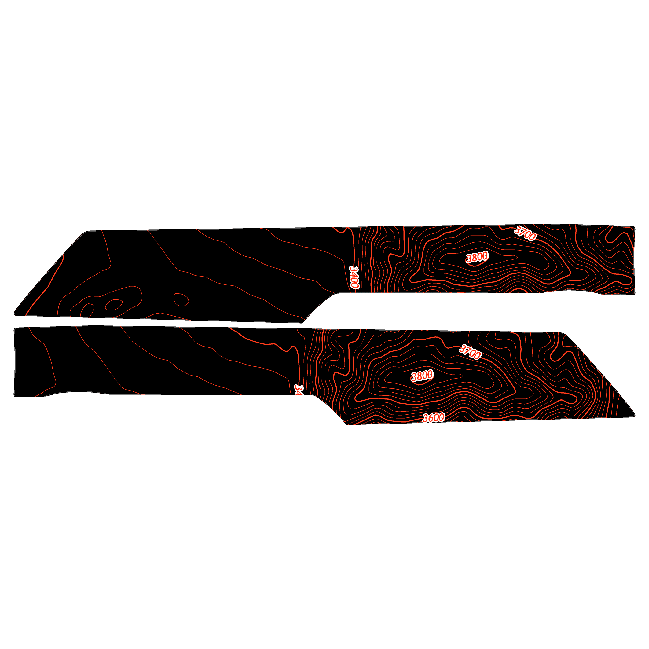 Topo Understeering Panel Overlay (Printed Series) - 2021-2022 Bronco (Type A)