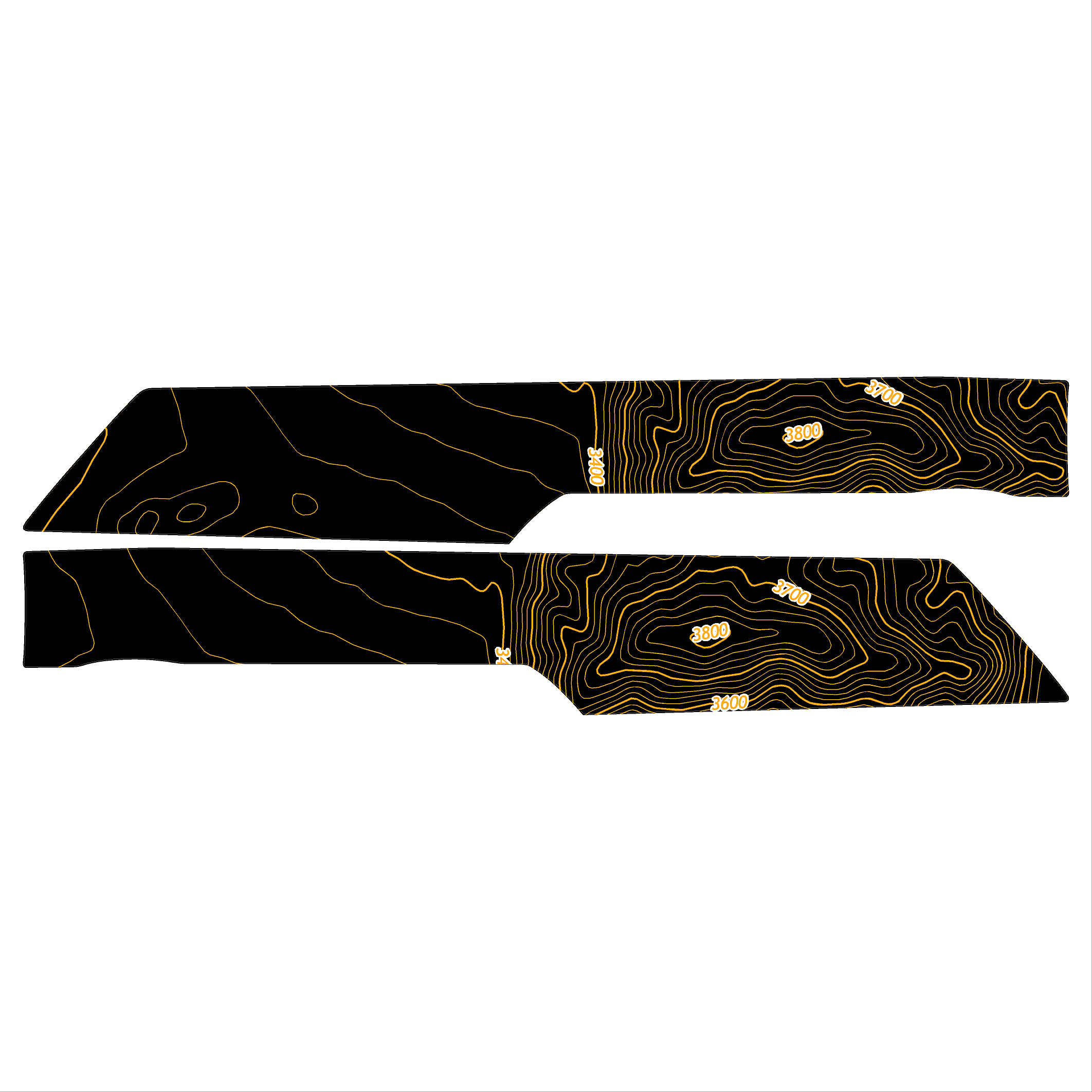 Topo Understeering Panel Overlay (Printed Series) - 2021-2022 Bronco (Type A)