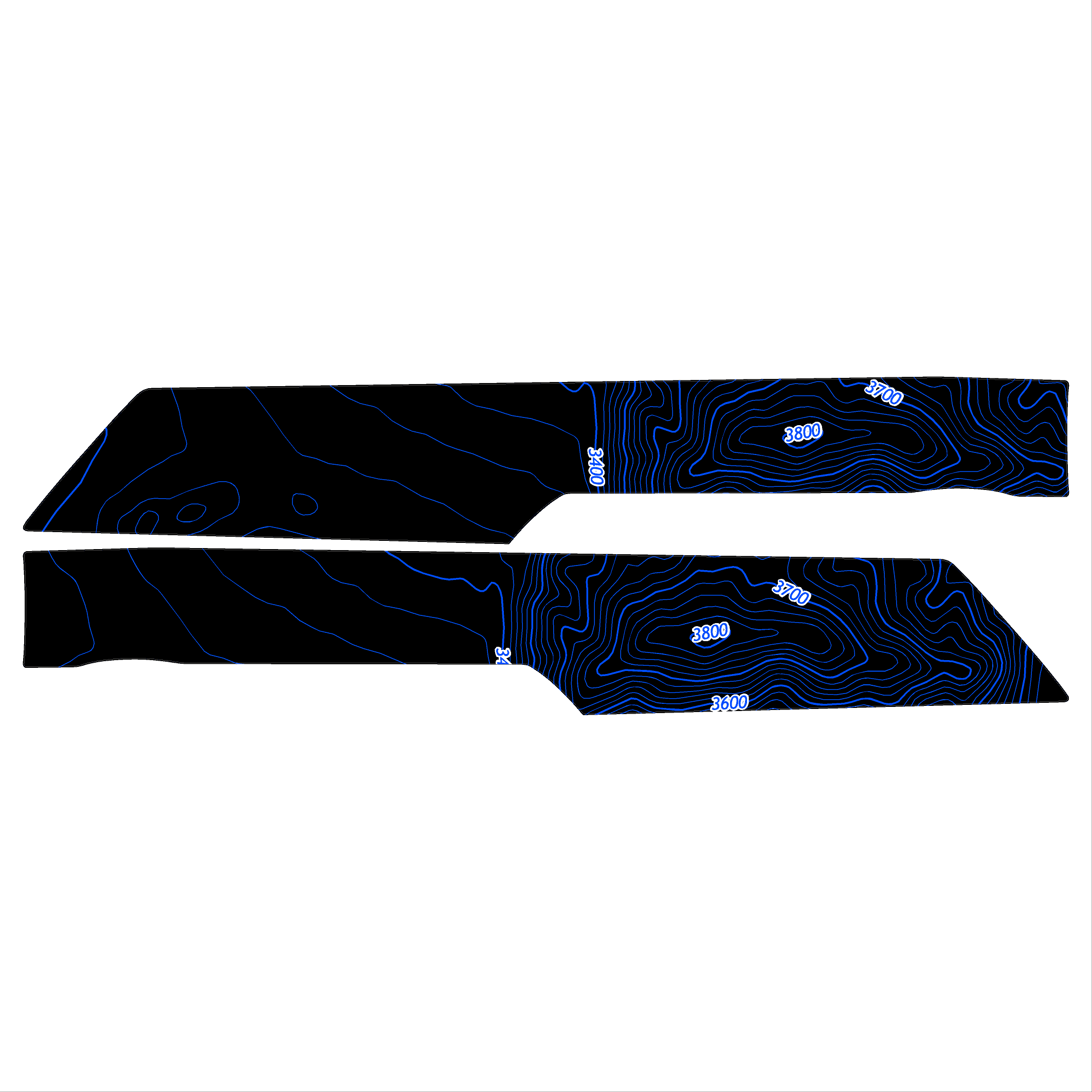 Topo Understeering Panel Overlay (Printed Series) - 2021-2022 Bronco (Type A)