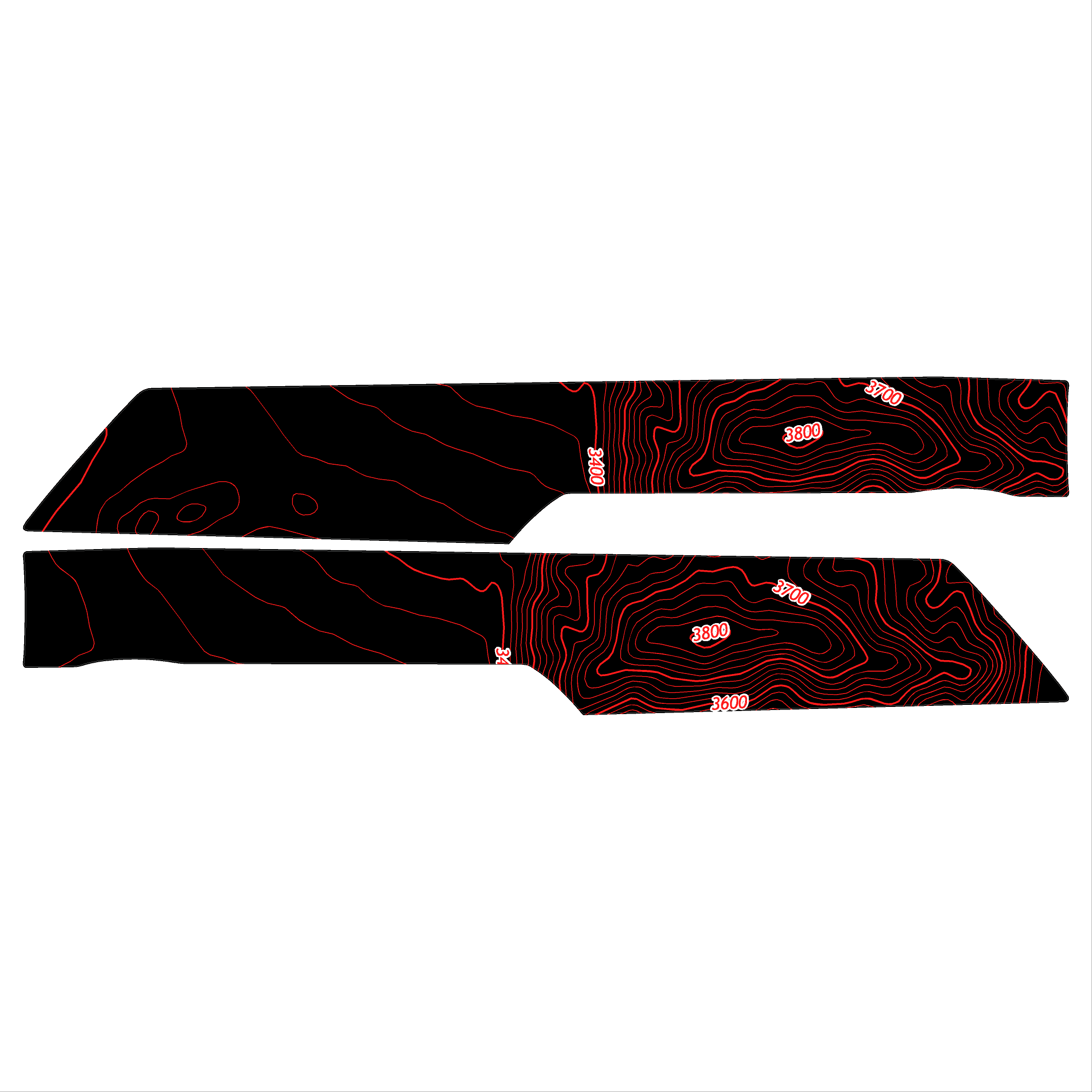 Topo Understeering Panel Overlay (Printed Series) - 2023+ Bronco (Type B)