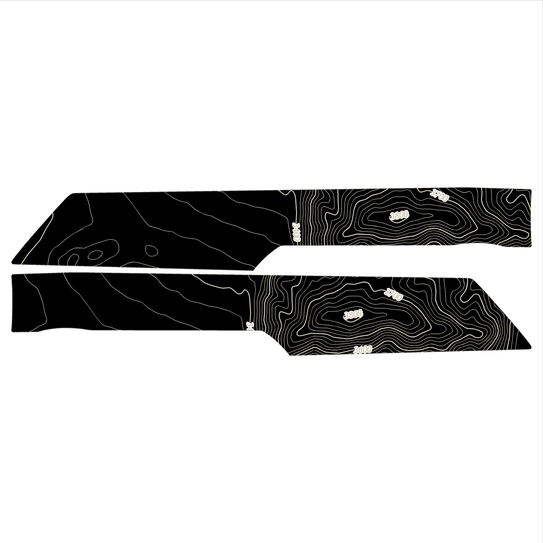Topo Understeering Panel Overlay (Printed Series) - 2021-2022 Bronco (Type A)