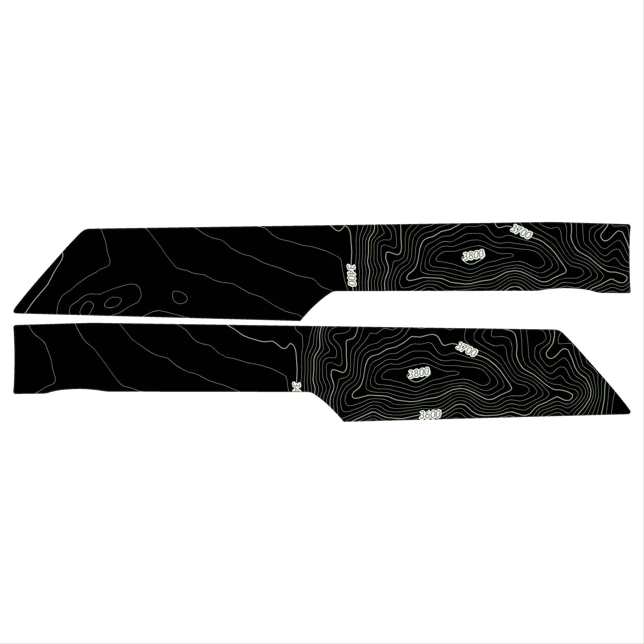 Topo Understeering Panel Overlay (Printed Series) - 2021-2022 Bronco (Type A)