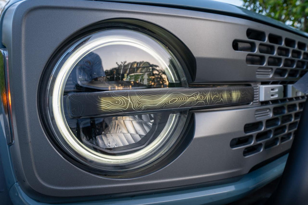 Topo Signature DRL Bar Overlays (Printed Series) - 2021+ Bronco (Signature Headlights)