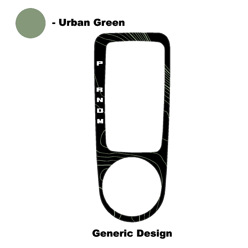 Topo Automatic Shifter Overlay (Printed Series) - 2021+ Bronco Automatic