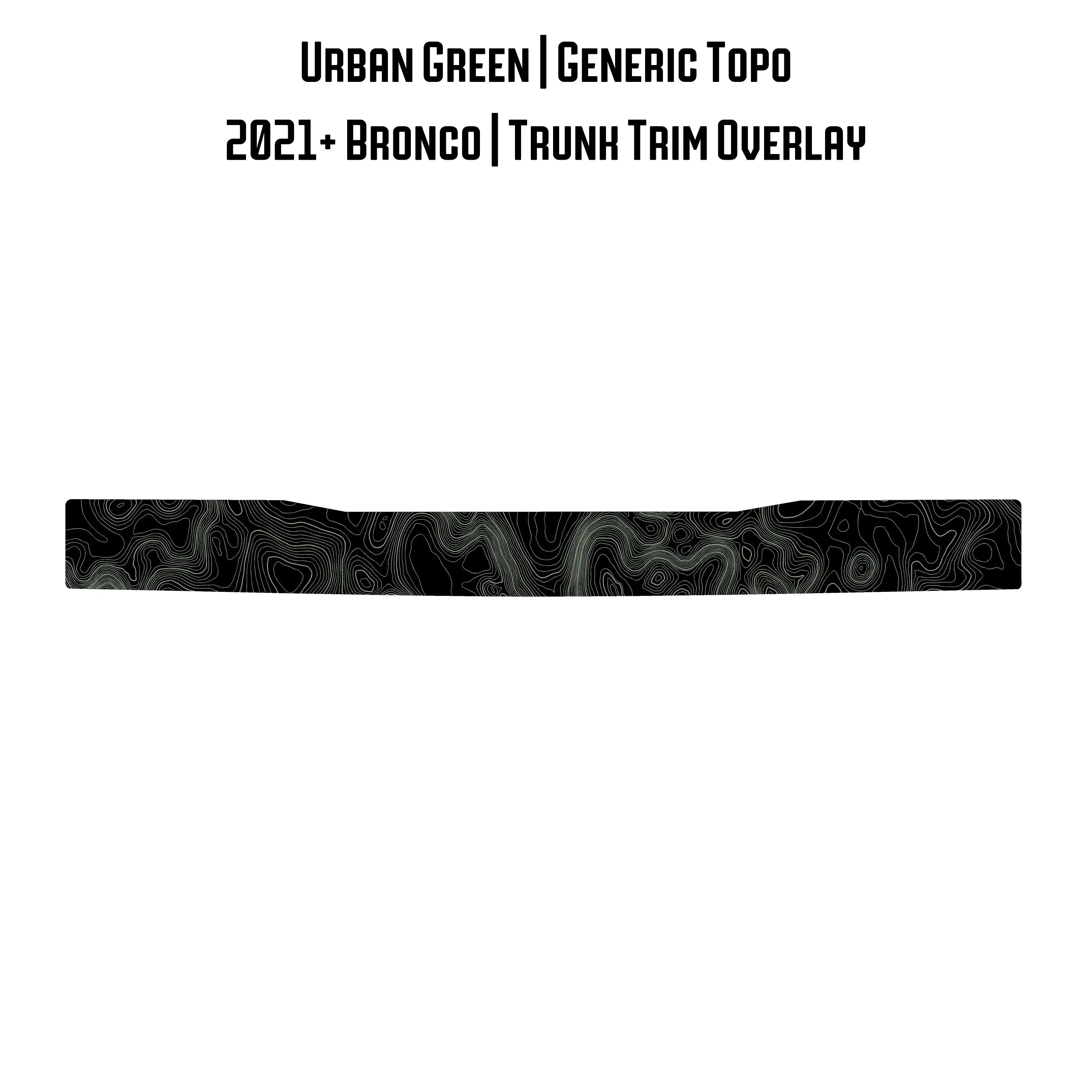 Topo Trunk Trim Overlay / Protector - 2021+ Bronco